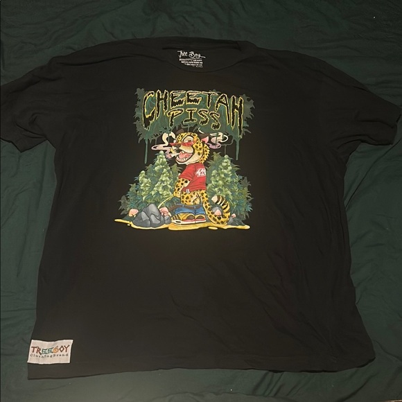 Green and Black Graphic Short Sleeve Tee - Picture 1 of 6